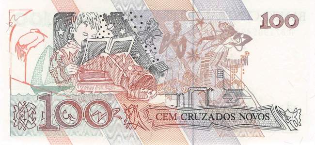 100 Cruzados Novos 1989